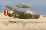 Consolidated B24 Liberator 458th BG USAAF Formation by Mike Bailey, acrylic, offered Apr 2026