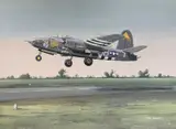Martin Marauder USAAF by Mike Bailey, gouache, offered Apr 2026