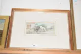 Watering Shirehorses by Jason Partner, watercolour, sold Mar 2026