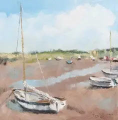 Morston Quay by Paul Rowland, oil on canvas, sold Mar 2026