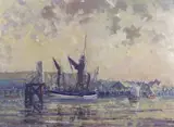 Gt Yarmouth Quay by Geoffrey Chatten, oil on board, offered Mar 2026