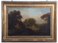 Landscape view by Attibuted to John Berney Ladbrooke, oil on canvas, sold Mar 2026