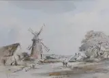 Stracey Arms Mill, Norfolk by Arthur E. Davies, watercolour, sold Mar 2026