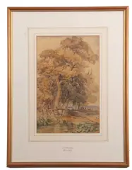 Study of rural landscape in autumn by John Joseph Cotman, watercolour, sold Mar 2026