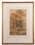 Study of rural landscape in autumn by John Joseph Cotman, watercolour, sold Mar 2026