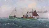 Lt469 by G. Race, 1924, oil on board, sold Mar 2026