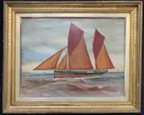 LT345 Jessamine sailing boat by John Gregory, 1897, oil on board, sold Mar 2026
