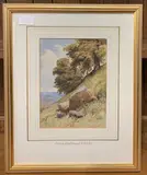 Landscape study by John Fullwood, watercolour, sold Mar 2026
