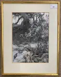Pheasants by a Woodland stream by Alfred Parsons, gouache, sold Mar 2026
