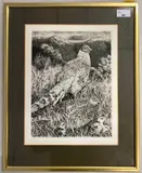 Cheer Pheasants by Timothy John Greenwood, etching, sold Mar 2026