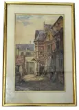 Dutch street scene by Thomas Payne, oil, sold Feb 2026