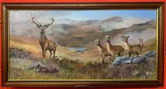 Monarch of the Glen by David Feather, oil on board, sold Feb 2026
