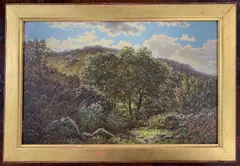 Landscape view by Henry Cheadle, 1876, oil, sold Feb 2026