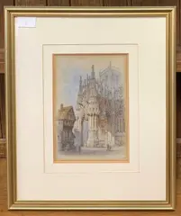 Louviers, Normandy by Edwin Thomas Dolby, 1890, watercolour, sold Feb 2026