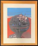 Beached / 2 by H.J. Jackson, linocut, sold Feb 2026
