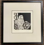 Barn Owl by Vanna Bartlett, linocut, sold Feb 2026