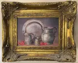 Pewter Study by James J. Allen, oil on board, sold Jan 2026