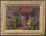 Garden Gate by Martin Brydon Bruce, 1898, oil on canvas, sold Jan 2026