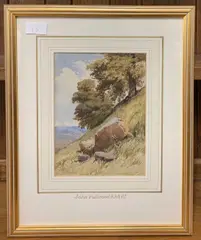 Landscape study by John Fullwood, watercolour, sold Jan 2026