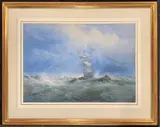 Maritime scene in choppy seas by Edward Duncan, 1868, watercolour, sold Jan 2026