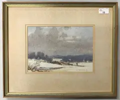 Depth of Winter by Trevor Chamberlain, watercolour, sold Jan 2026