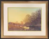 Evening Glow The Ouse, St Ives by Richard M.Bolton, 2003, watercolour, sold Jan 2026