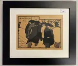 The Print Lovers by Félix Vallotton, Print Lovers', woodcut, publisher Edmond Sagot, circa, sold Jan 2026