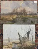 Winter / Autumnal landscapes by Geoffrey Burrows, oil, sold Dec 2025