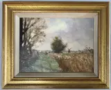 Countryside view by Owen Waters, oil on board, offered Dec 2025