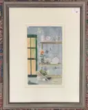 Pink Roses by W B Hansen, mixed media on paper, sold Dec 2025
