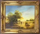 The Harvest by H.E. Shipp, oil on canvas, sold Dec 2025