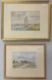The Bishops Barge, St.Benets by Geoffrey Burrows, watercolor, sold Dec 2025
