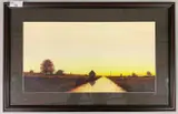 Evening Light by Laurence Roche, 1988, gouache, sold Dec 2025