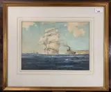Maritime scene by Arthur David Bell, 1943, watercolour, offered Dec 2025