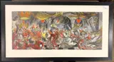 Untitled by Olga Lehmann, Ink and watercolour costume / set design illustration, signed lower right, sold Dec 2025