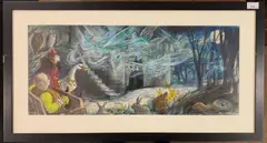 Untitled by Olga Lehmann, Ink and watercolour costume / set design illustration, signed top left, offered Dec 2025
