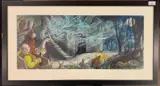 Untitled by Olga Lehmann, Ink and watercolour costume / set design illustration, signed top left, offered Dec 2025