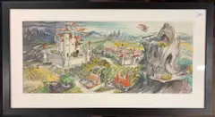 Untitled by Olga Lehmann, Ink and watercolour costume / set design illustration, signed lower right, sold Dec 2025