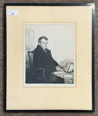 Portrait of a writer by William Strang, etching and drypoint, sold Dec 2025