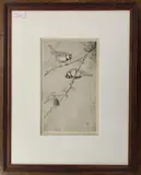 Great Tits by Roland Green, etching, sold Dec 2025