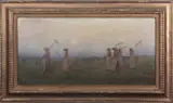 Field faring women bring in the harvest at the end of the day by William Henry Gore, oil on canvas, sold Nov 2025