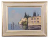 Morning Gulls, San Vigilio by Frederick Beckett, oil on canvas, sold Nov 2025