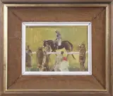 Horse Racing scene by Thomas John Coates, oil on canvas, offered Nov 2025