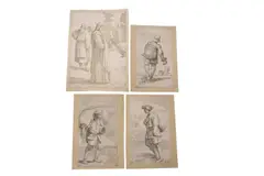 Bolognese Street Traders by Annibale Carracci, etching, sold Nov 2025