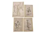 Bolognese Street Traders by Annibale Carracci, etching, sold Nov 2025