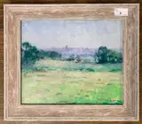 Beccles Marsh by Geoffrey Wilson, oil on board, sold Nov 2025
