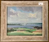 Poole Harbour by Geoffrey Wilson, oil on board, sold Nov 2025