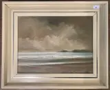 Coastal view by James Brerton, oil and acrylic on canvas, sold Nov 2025