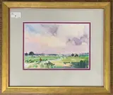 Reedham Marshes, Norfolk by Geoffrey Wilson, watercolour, sold Nov 2025