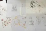 Female nude studies on 25 full sheets by Peter Collins, print (other), sold Nov 2025